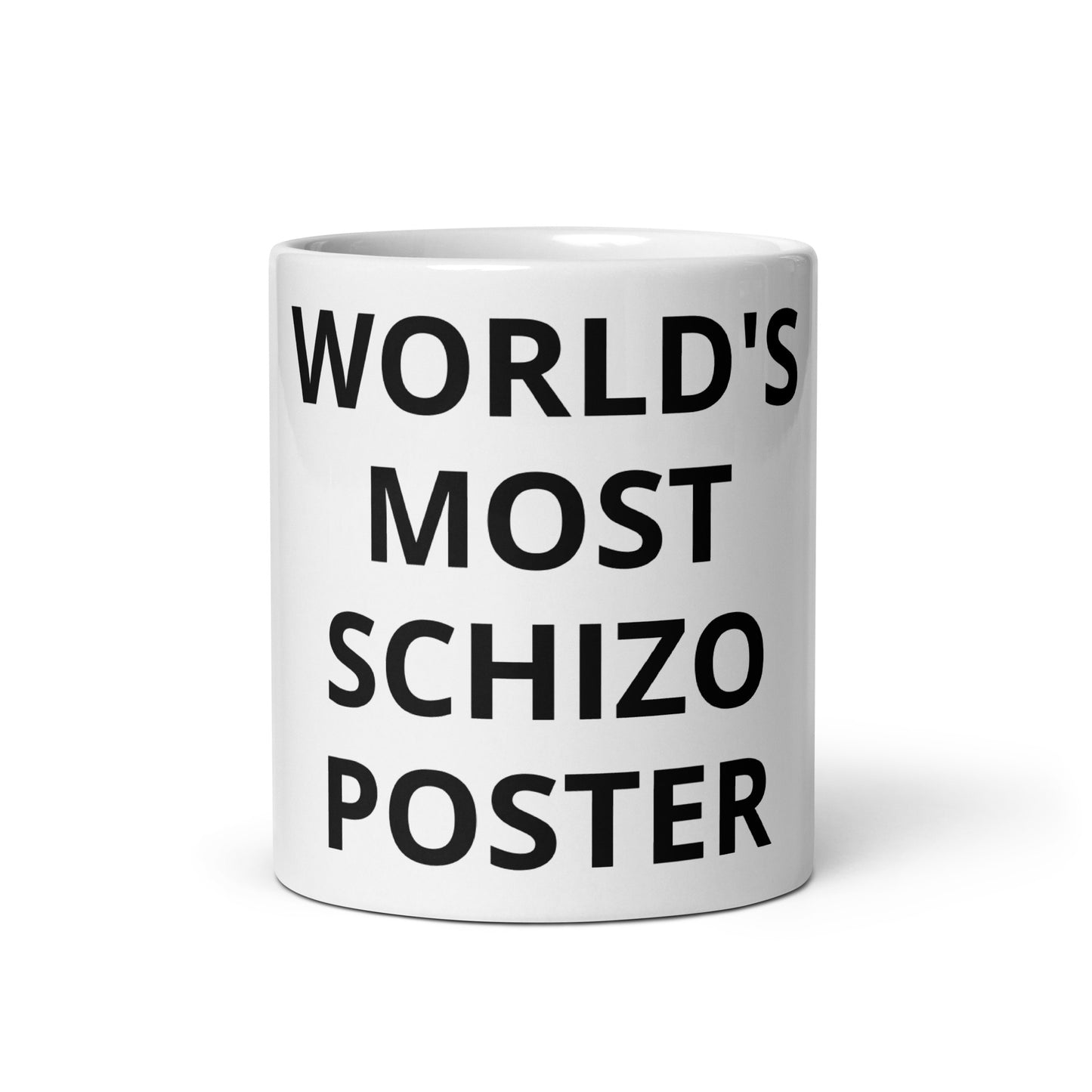 (06) WORLD'S MOST SCHIZO POSTER mug for drinks